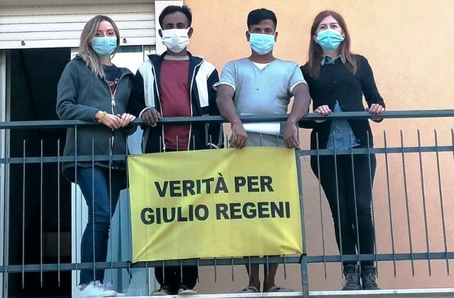 Raddusa. Solidarietà a Giulio Regeni col "punto giallo" su iniziativa del SAI 'Vizzini ordinari' 